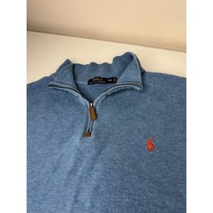 Mens Polo Ralph Lauren 1/4 Zip Pullover Sweater Size XXL Blue